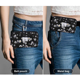 HAWEE Multipurpose Canvas Horizontal Smartphone Pouch Cell Phone Holster with Belt Loop Pouch Bag Belt Pouches for Women Cellphone - KAMO