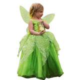 KAWELL Tiana Fancy-Dress Costume for Little Girls Fancy Halloween/Christmas Role Play Green Fairy Skirt - KAMO