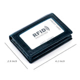 HAWEE Men's Bifold Front Pocket Wallet Genuine Leather RFID Blocking Card Billfold 5 Slots with Cash Clip, Black