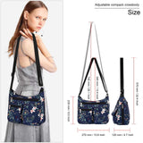 HAWEE Crossbody Bag for Women - Multi-pocket Shoulder Bag Lightweight Messenger Bag Casual printed Purse Handbag Travel Bag - KAMO