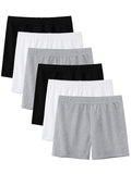 HAWEE 6 Pack Cotton Girls Bike Shorts Cartwheel Toddler Biker Under Dress Dance Multi-Color Shorts, 5-14 Y - KAMO