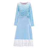 Princess Elsa 2 Costume for Girls Snow Queen Suits for Cosplay Party Age 3-8 Years - KAMO