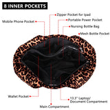 HAWEE Sunflower Tote Bag Water Repellent Travel Handbag Purse with 11 Pockets for Commuting/ Working/ Nursing/ Shopping/ Exercising