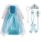 KAWELL Princess Dress Girl's Halloween Fancy-Dress Costume with Long Sleeve, Child 2T