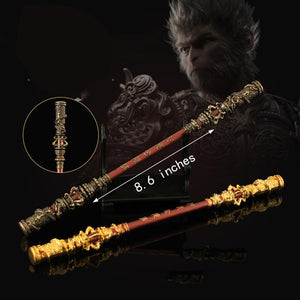 Wukong Game Surrounding Qi Tian Da Sheng Ru Yi Jin Hoop Stick All Metal Craft Decoration (Golden Hoop Stick Gold 22CM) - KAMO