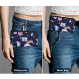 HAWEE Multipurpose Canvas Horizontal Smartphone Pouch Cell Phone Holster with Belt Loop Pouch Bag Belt Pouches for Women Cellphone - KAMO