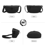 HAWEE Pure Colour Crossbody Bag Bum Bag for Women,Two Way Zipper Belt Bag with Adjustable Strap,Fashion Waist Packs for Traveling Workout - KAMO