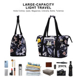 HAWEE Expandable Duffel Bag for Women with Trolley Sleeve and Wet Pocket Water Repellent Weekender Travel Tote Large Capacity Carry On Overnight Luggage for Gym/ Trip/ Camping/ Beach, Sunflower
