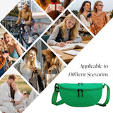 HAWEE Pure Colour Crossbody Bag Bum Bag for Women,Two Way Zipper Belt Bag with Adjustable Strap,Fashion Waist Packs for Traveling Workout - KAMO