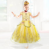 LOYO Princess Dresses for Girls, Princess Costume for Girls with Crown, 11Pcs Princess Dress Up for Girls Toddler Age 3-8 - KAMO