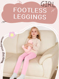 HAWEE 5 Pack Girls Leggings Cotton Leggings for Girls Tights Pants for Kids Toddler Stretchy Full Length Multipack 2-7T - KAMO