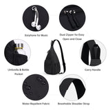 HAWEE Convertible Sling Backpack Purse Sunflower Crossbody Chest Bag Left and Right Shoulder Water Repellent