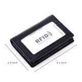 HAWEE Men's Bifold Front Pocket Wallet Genuine Leather RFID Blocking Card Billfold 5 Slots with Cash Clip, Black