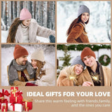 HAWEE 3 Pack Satin Lined Winter Beanie Hats,Silk Lined Beanie Knit Soft Warm Cuffed Hat for Women Men