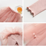 HAWEE Little Girls Footless Leggings with Tutu Ruffle Bowknot Skirt Stretchy Cotton Pantskirt, 4 Packs, 2-8 Years - KAMO