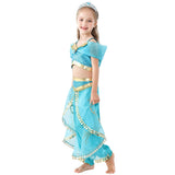 Princess Jasmine Dress Christmas Fancy-Dress Costume with Accessories for Child - KAMO