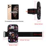 HAWEE Cell Phone Arm Bands Bag for Women Sports Running Pouch Hold Smartphone 6.28 Inches Full-screen, Colorful Flower