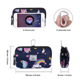 HAWEE Multipurpose Canvas Horizontal Smartphone Pouch Cell Phone Holster with Belt Loop Pouch Bag Belt Pouches for Women Cellphone - KAMO