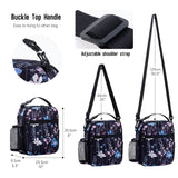 HAWEE Reusable Insulated Lunch Bag for Women - Portable Thermal Meal Tote with Adjustable Shoulder Strap & Bottle Pocket, Small Soft Cooler for Office, Work, Beach, Picnic & Travel