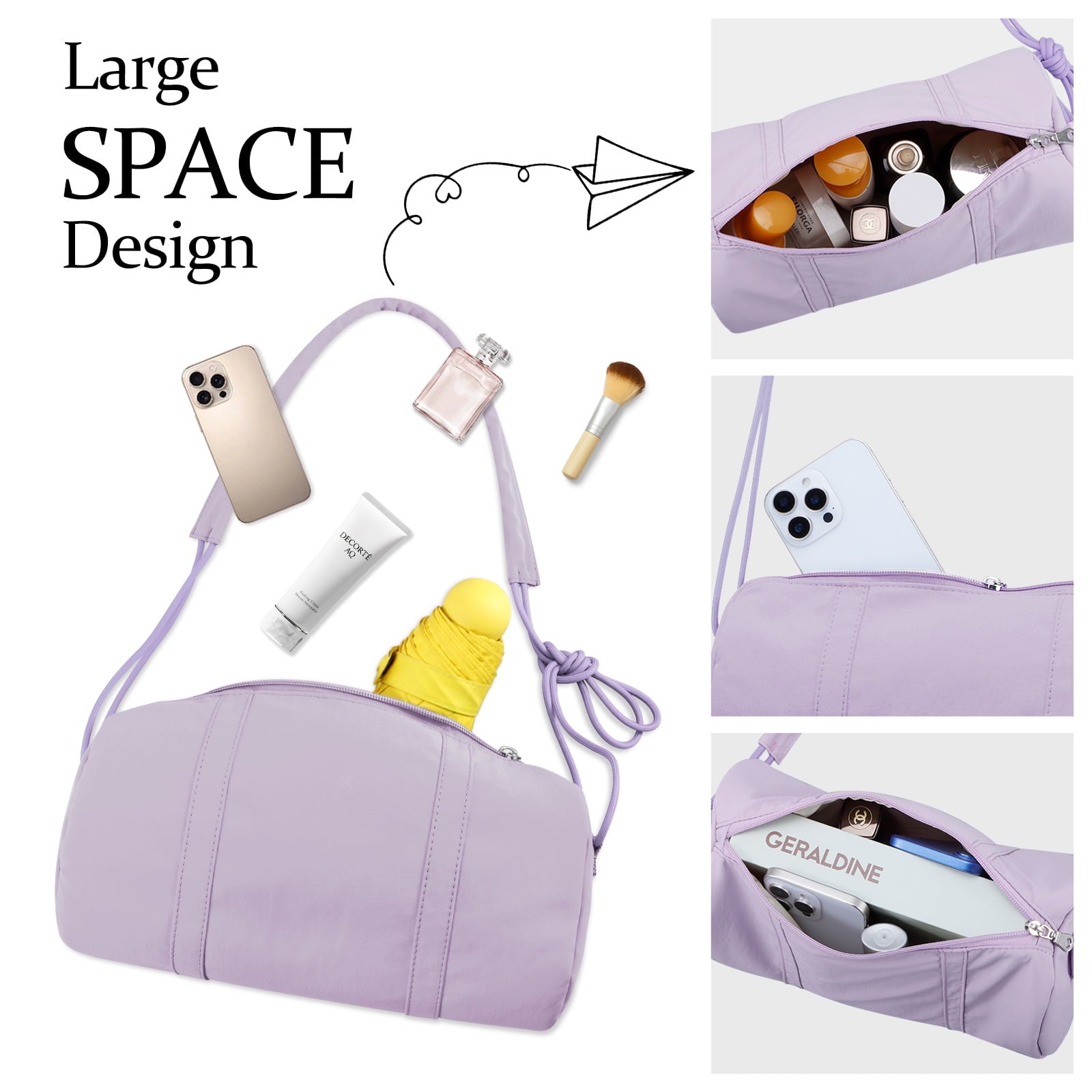 Quilted Puffy Crossbody Bag for Women, Lightweight Water-Resistant Nylon Hobo Shoulder Purse Soft Fluffy Handbag for Daily Use - KAMO