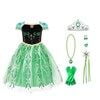 HAWEE Toddler Girls Princess Dress Qween Costume Snow Party Cosplay Fancy Dress with Accessories - KAMO