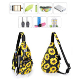 HAWEE Sunflower Bags Sling Backpack for Women One Shoulder Strap Cross Body