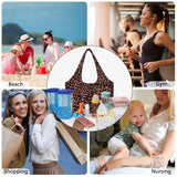 HAWEE Sunflower Tote Bag Water Repellent Travel Handbag Purse with 11 Pockets for Commuting/ Working/ Nursing/ Shopping/ Exercising