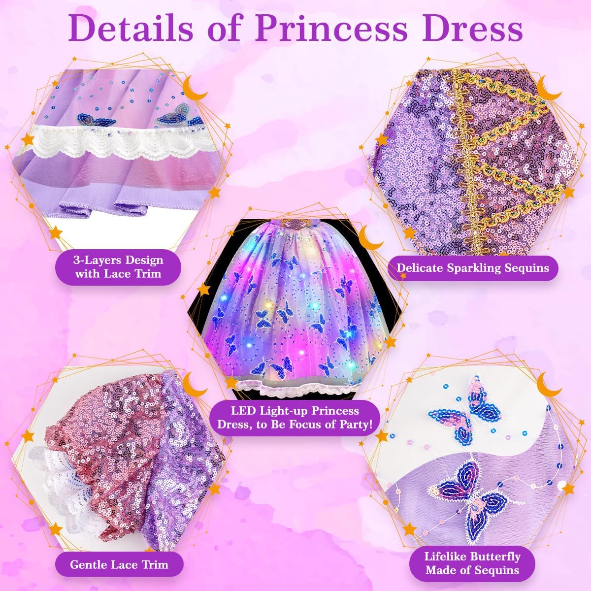 meland princess dress up Amazon.com: Meland Princess Dress Up for Girls 3-8, Princess Cape with Crown & Tutu Skirt, Birthday Gift for Girls 3 4 5 6 7 8 Years Old, Toys for Toddler Kids Pretend