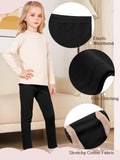 HAWEE 5 Pack Girls Leggings Cotton Leggings for Girls Tights Pants for Kids Toddler Stretchy Full Length Multipack 2-7T - KAMO