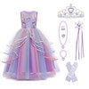 HAWEE Princess Girl Dress Long Tulle Gown Flower Girls Unicorn Dress - KAMO