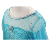 KAWELL Girls Princess Party Elsa Dress Little Girls Cosplay Costume with Accessories - KAMO