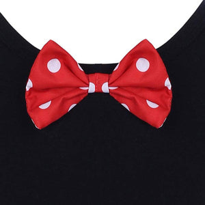 Minnie Costume Baby Girl Dress Mouse Ear Headband Polka Dot Dress - KAMO