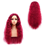 Kids Red Costume Girls Short Sleeves Jacket Top Flared Pants Wig 4pcs Halloween Princess Dress up 5-15Y