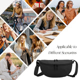 HAWEE Pure Colour Crossbody Bag Bum Bag for Women,Two Way Zipper Belt Bag with Adjustable Strap,Fashion Waist Packs for Traveling Workout - KAMO