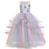 Girls' Unicorn Costume Princess Long Maxi Dress for Birthday Party - KAMO