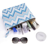 HAWEE Cosmetic Bag for Women Girls Make up Storage Pouch Case Portable Zipper Travel Accessories Organizer for Toiletry Water Repellent, Retro Camellia