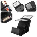 HAWEE Trifold Billfold RFID Blocking Cowhide Leather Wallet for Men 10 Card Slots 2 ID Windows with Coin Pocket, Coffee