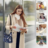 HAWEE Crossbody Bag for Women - Multi-pocket Shoulder Bag Lightweight Messenger Bag Casual printed Purse Handbag Travel Bag - KAMO