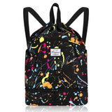 Drawstring Backpack Bag with Shoe Compartment, Large Gym Bag Sackpack Sports Beach Backpack for Men Women - KAMO