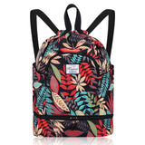 Drawstring Backpack Bag with Shoe Compartment, Large Gym Bag Sackpack Sports Beach Backpack for Men Women - KAMO