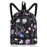 Drawstring Backpack Bag with Shoe Compartment, Large Gym Bag Sackpack Sports Beach Backpack for Men Women - KAMO