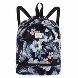 Drawstring Backpack Bag with Shoe Compartment, Large Gym Bag Sackpack Sports Beach Backpack for Men Women - KAMO
