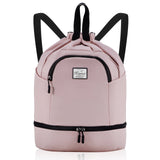 Drawstring Backpack Bag with Shoe Compartment, Large Gym Bag Sackpack Sports Beach Backpack for Men Women - KAMO