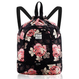 Drawstring Backpack Bag with Shoe Compartment, Large Gym Bag Sackpack Sports Beach Backpack for Men Women - KAMO