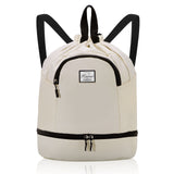 Drawstring Backpack Bag with Shoe Compartment, Large Gym Bag Sackpack Sports Beach Backpack for Men Women - KAMO