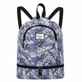 Drawstring Backpack Bag with Shoe Compartment, Large Gym Bag Sackpack Sports Beach Backpack for Men Women - KAMO