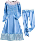 Princess Elsa 2 Costume for Girls Snow Queen Suits for Cosplay Party Age 3-8 Years - KAMO