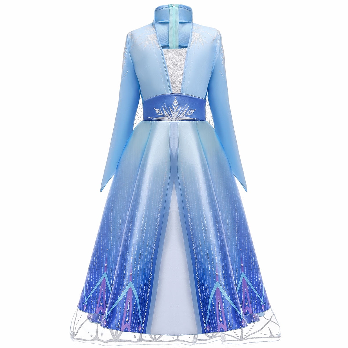Frozen 2 Elsa Deluxe Princess Dress Costume for Girl Cosplay Christmas Party Dresses with Accessories - KAMO