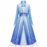 Frozen 2 Elsa Deluxe Princess Dress Costume for Girl Cosplay Christmas Party Dresses - KAMO