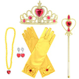 Frozen Princess Dress Up Jewelry Dress Up Set for Girls Jewelry Accessories with Crowns, Necklaces, Wands, Gloves, Earrings - KAMO